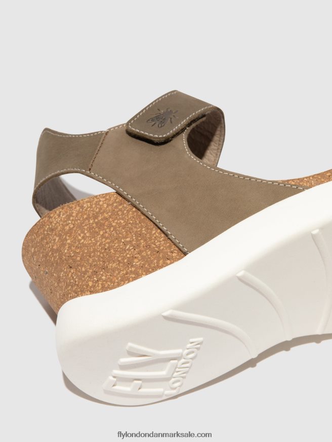 Fly London Kvinder velcro sandaler gogo967 X84ZLZ398 kaki