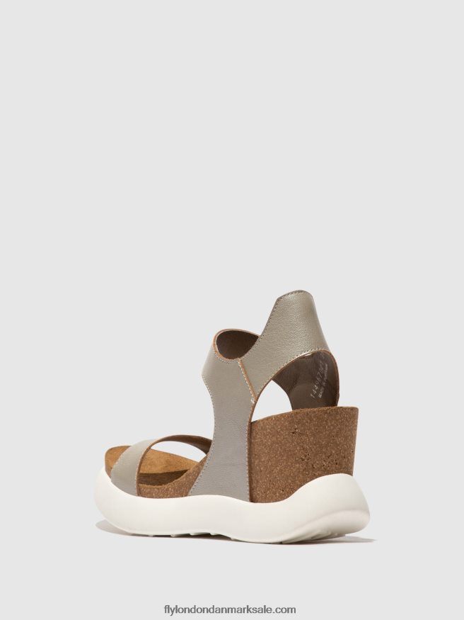 Fly London Kvinder velcro sandaler gogo967 X84ZLZ400 sølv