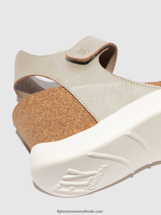 Fly London Kvinder velcro sandaler gogo967 X84ZLZ400 sølv