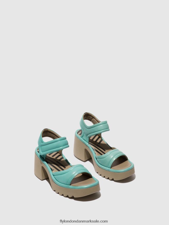 Fly London Kvinder velcro sandaler mank433 X84ZLZ397 turkis