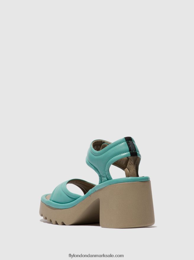 Fly London Kvinder velcro sandaler mank433 X84ZLZ397 turkis