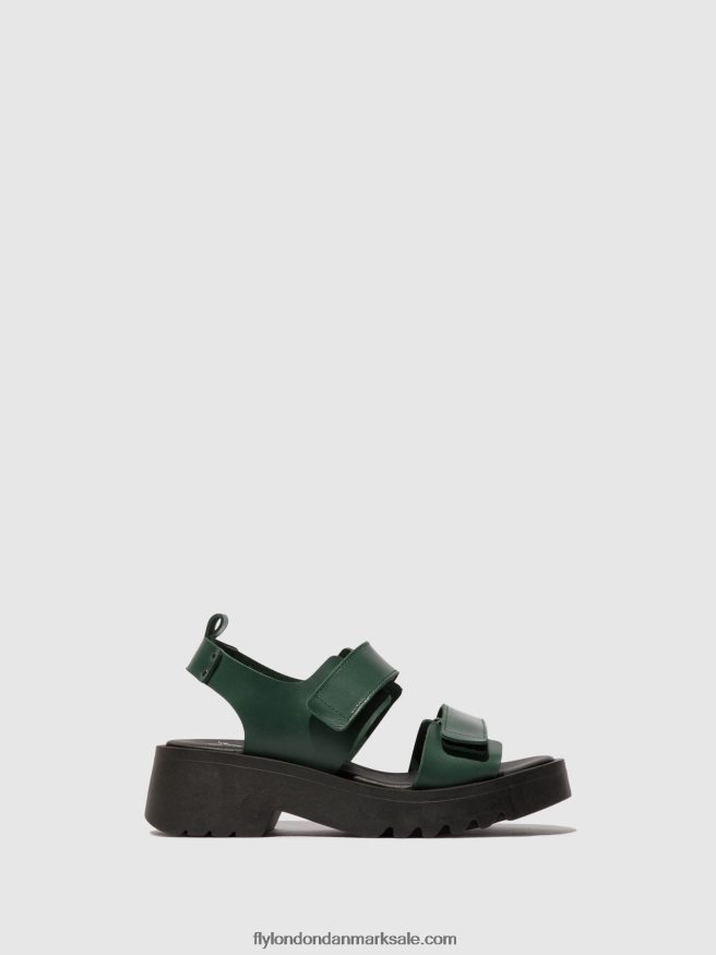 Fly London Kvinder velcro sandaler meka857 X84ZLZ392 benzin
