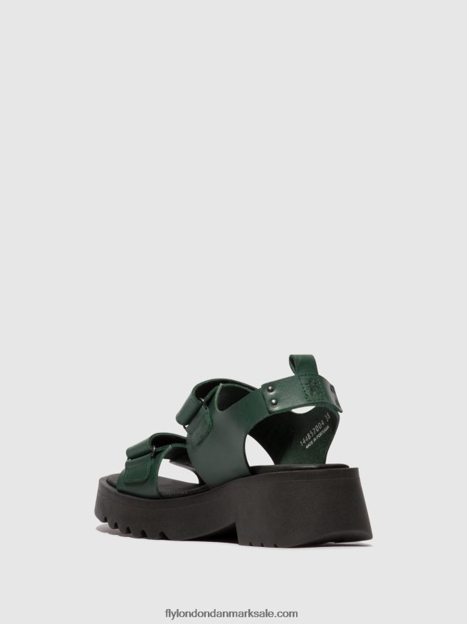 Fly London Kvinder velcro sandaler meka857 X84ZLZ392 benzin