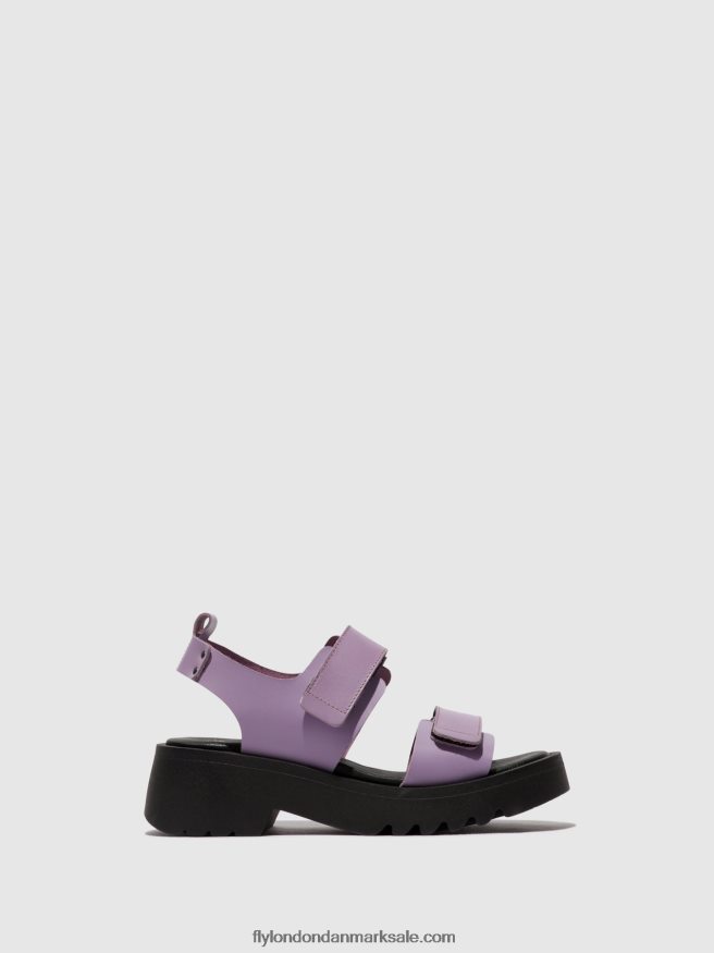 Fly London Kvinder velcro sandaler meka857 X84ZLZ393 violet