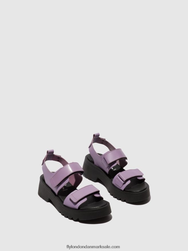 Fly London Kvinder velcro sandaler meka857 X84ZLZ393 violet