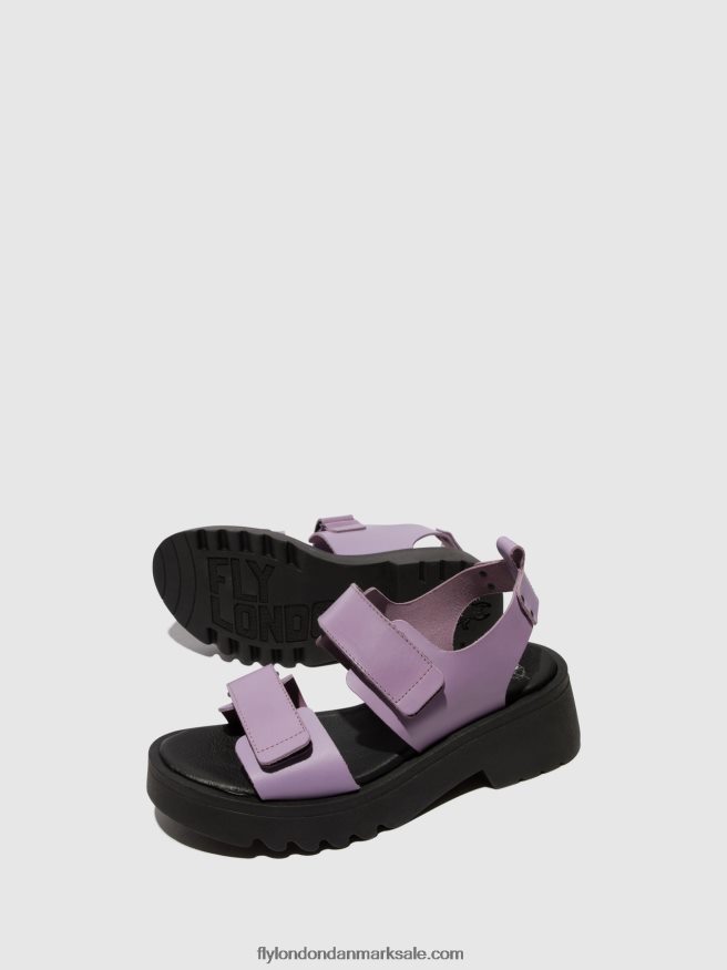 Fly London Kvinder velcro sandaler meka857 X84ZLZ393 violet