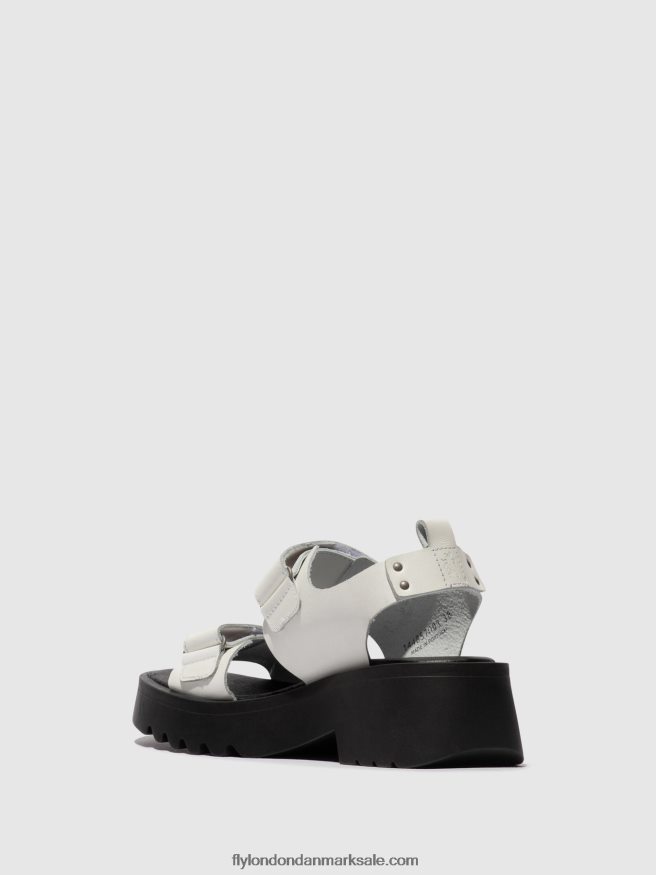 Fly London Kvinder velcro sandaler meka857 X84ZLZ532 offwhite