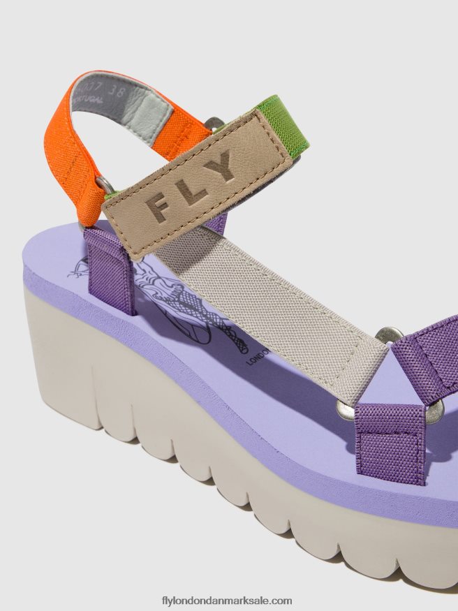 Fly London Kvinder velcro sandaler yefa726 X84ZLZ395 flerfarvet (bratsch)