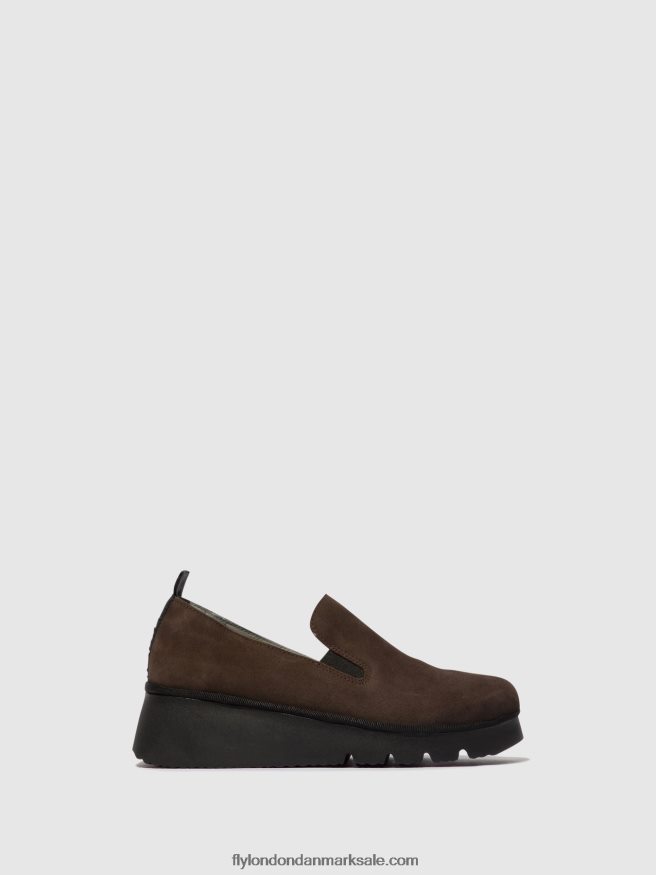 Fly London Kvinder slip-on sko pece406 X84ZLZ667 dk. taupe