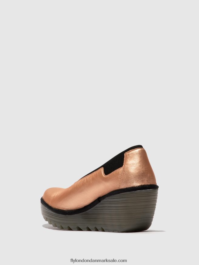 Fly London Kvinder slip-on sko yoza438 X84ZLZ628 rødme guld