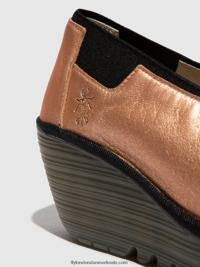 Fly London Kvinder slip-on sko yoza438 X84ZLZ628 rødme guld