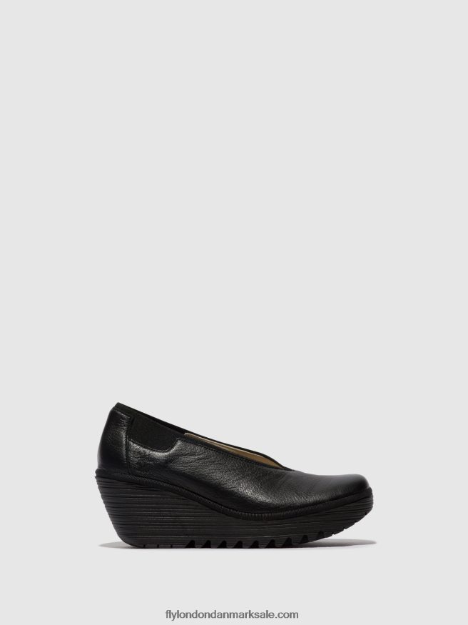 Fly London Kvinder slip-on sko yoza438 X84ZLZ630 sort