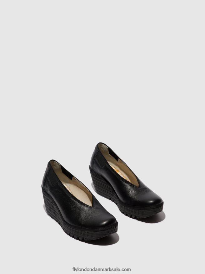 Fly London Kvinder slip-on sko yoza438 X84ZLZ630 sort