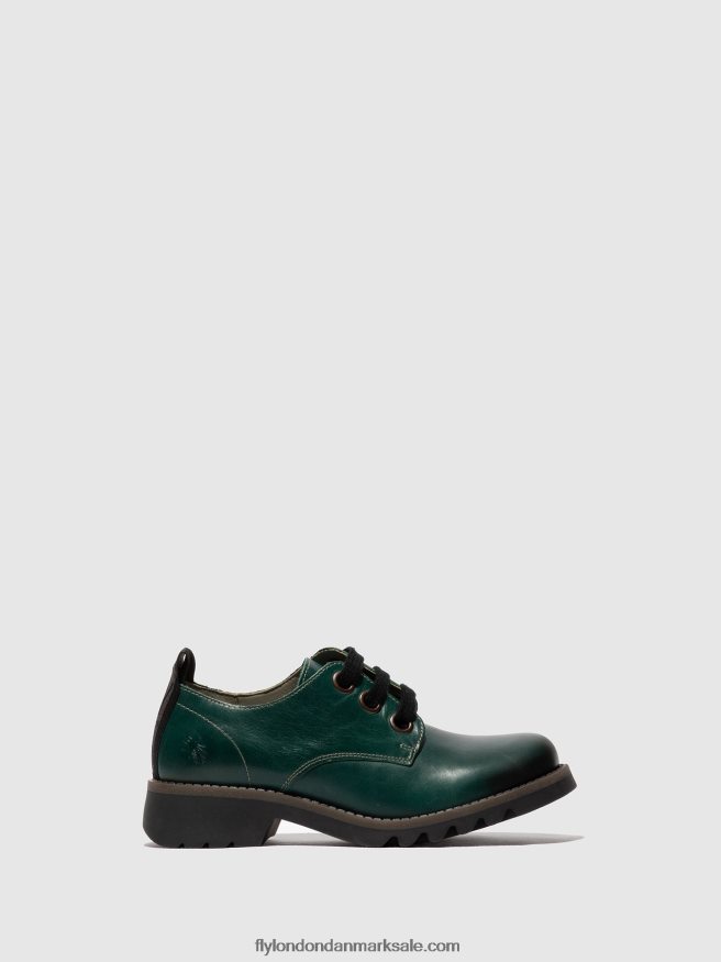 Fly London Kvinder snøresko ruda538 X84ZLZ679 shamrock grøn