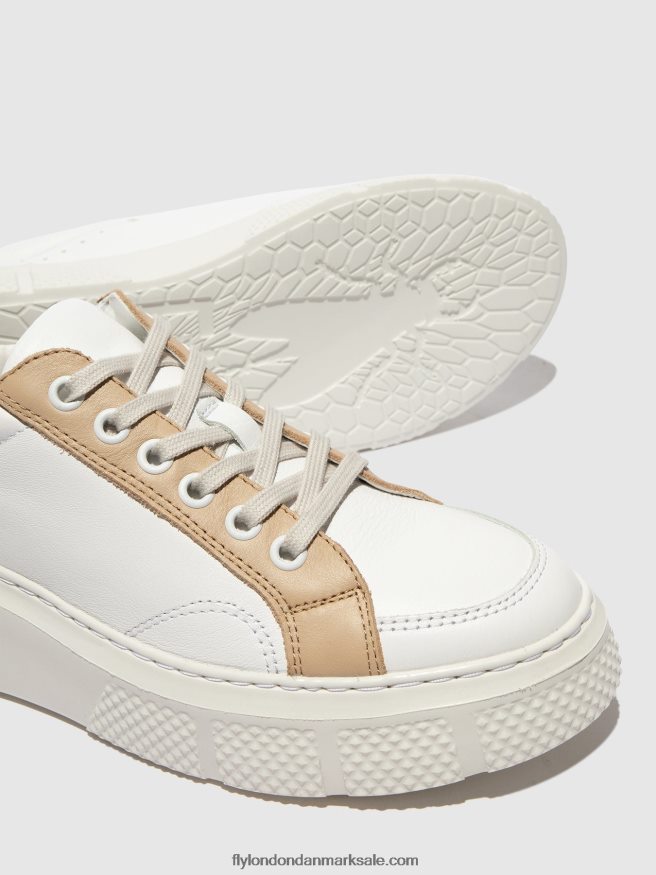 Fly London Kvinder Snøresko emmy510 X84ZLZ757 hvid/beige/cognac