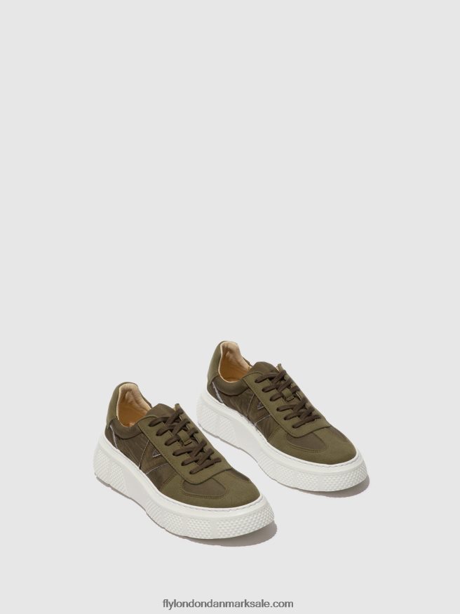 Fly London Kvinder Snøresko essa511 X84ZLZ759 kaki