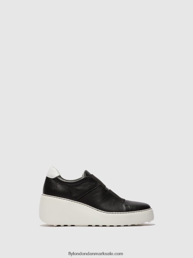 Fly London Kvinder elastiske sneakers dito581 X84ZLZ730 sort