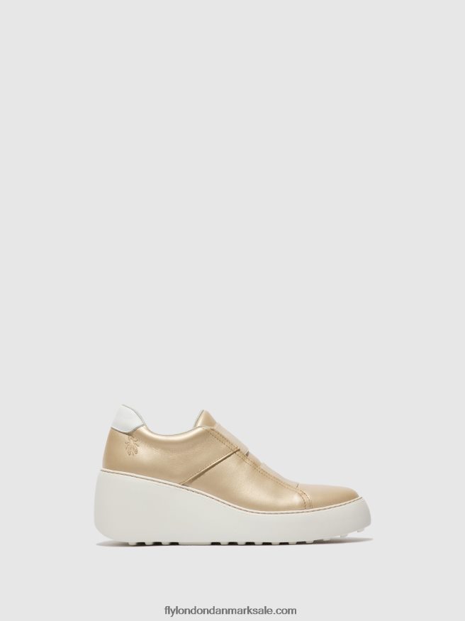 Fly London Kvinder elastiske sneakers dito581 X84ZLZ731 guld