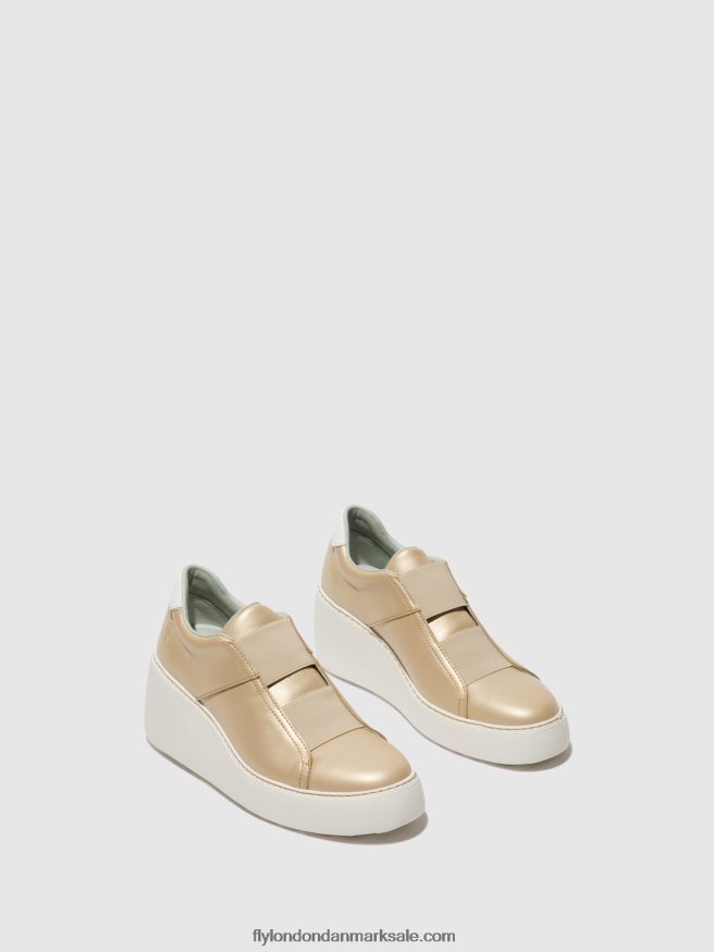 Fly London Kvinder elastiske sneakers dito581 X84ZLZ731 guld