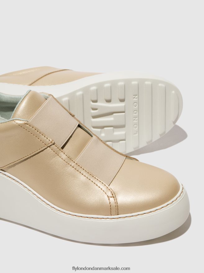 Fly London Kvinder elastiske sneakers dito581 X84ZLZ731 guld