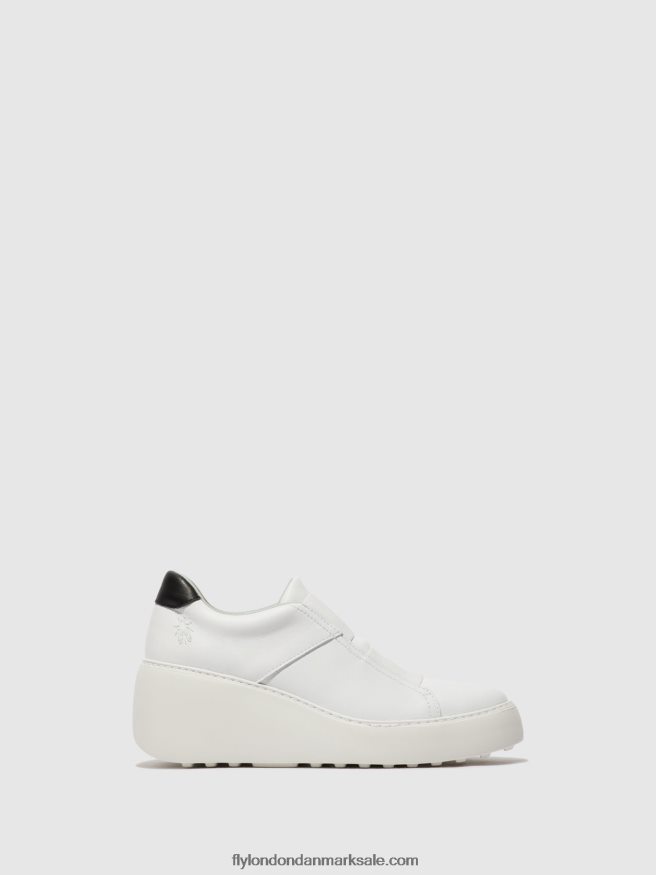 Fly London Kvinder elastiske sneakers dito581 X84ZLZ732 hvid