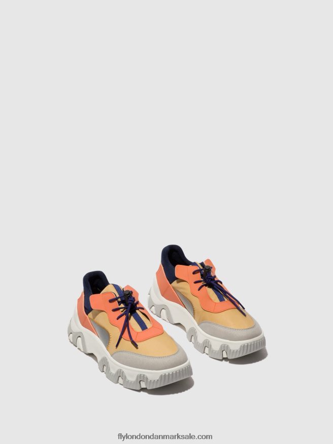 Fly London Kvinder elastiske sneakers fian634 X84ZLZ750 fersken