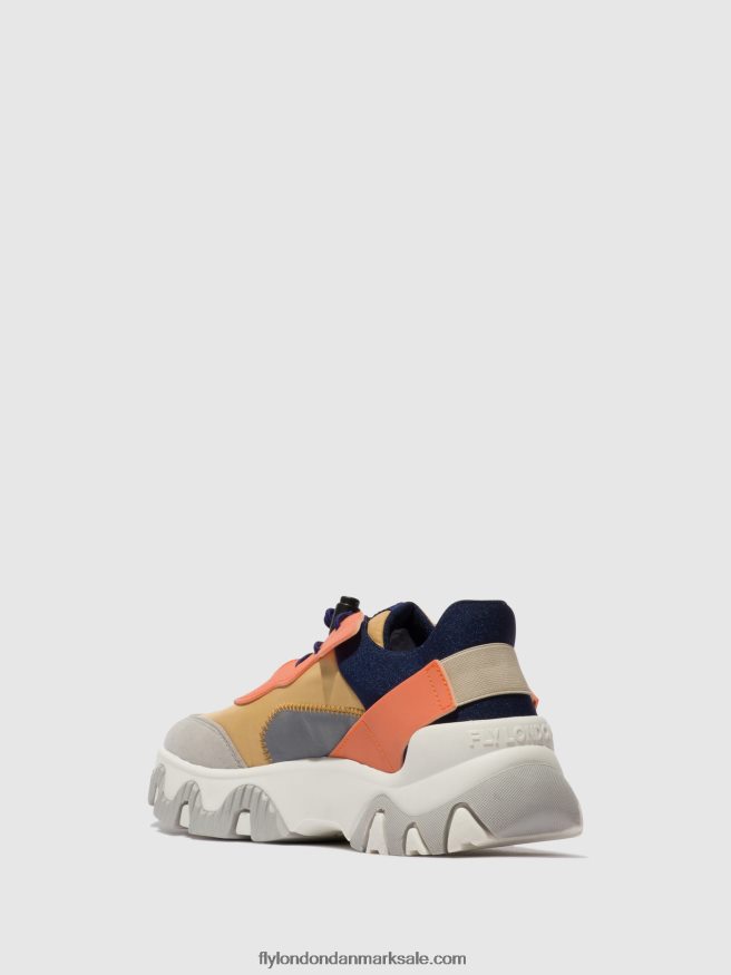 Fly London Kvinder elastiske sneakers fian634 X84ZLZ750 fersken