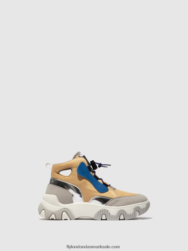 Fly London Kvinder hi-top sneakers feny633 X84ZLZ747 fersken