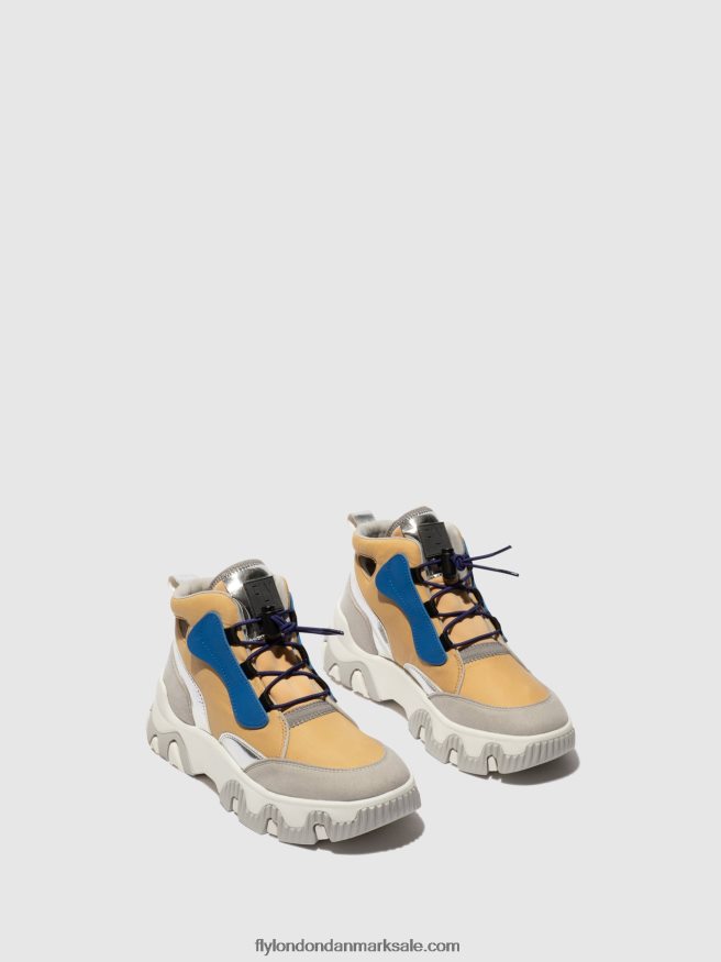 Fly London Kvinder hi-top sneakers feny633 X84ZLZ747 fersken