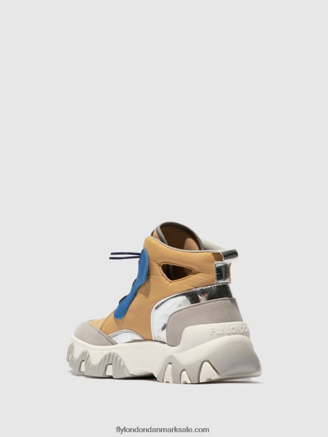 Fly London Kvinder hi-top sneakers feny633 X84ZLZ747 fersken