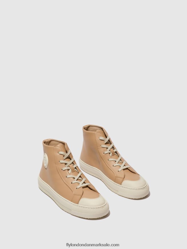 Fly London Kvinder hi-top sneakers topy586 X84ZLZ728 nougat