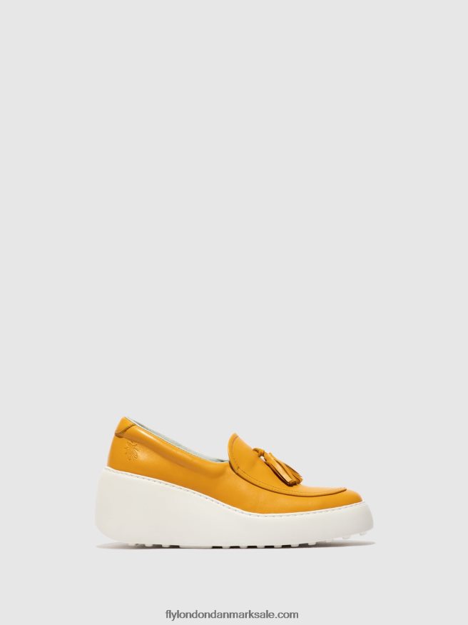 Fly London Kvinder slip-on sneakers dala579 X84ZLZ710 sennep