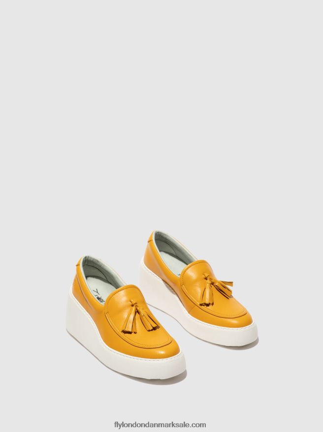 Fly London Kvinder slip-on sneakers dala579 X84ZLZ710 sennep