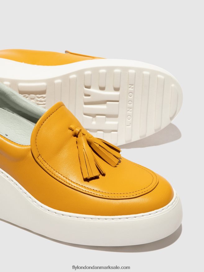 Fly London Kvinder slip-on sneakers dala579 X84ZLZ710 sennep