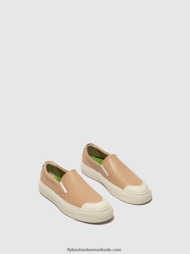 Fly London Kvinder slip-on sneakers toaf584 X84ZLZ708 nougat