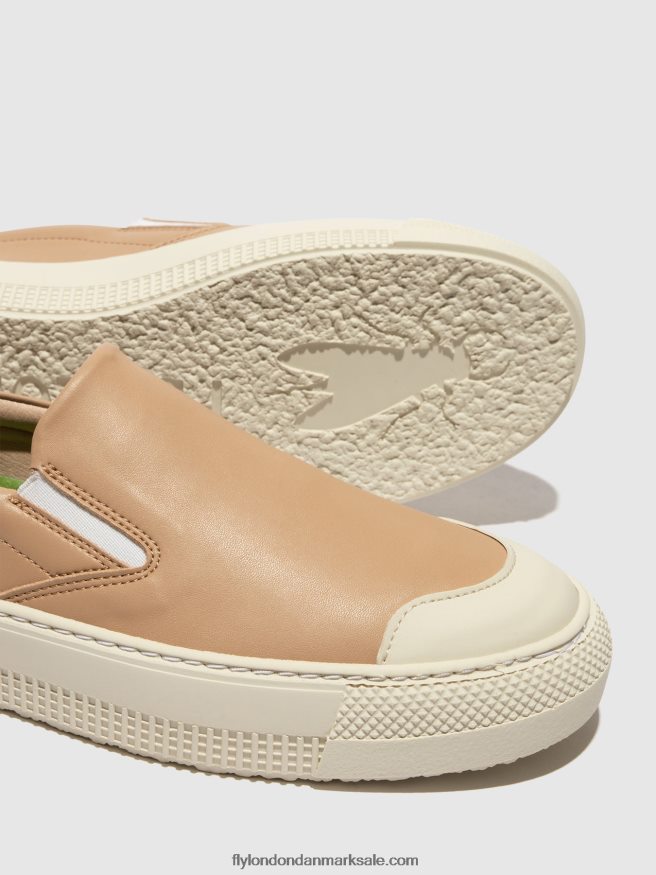 Fly London Kvinder slip-on sneakers toaf584 X84ZLZ708 nougat