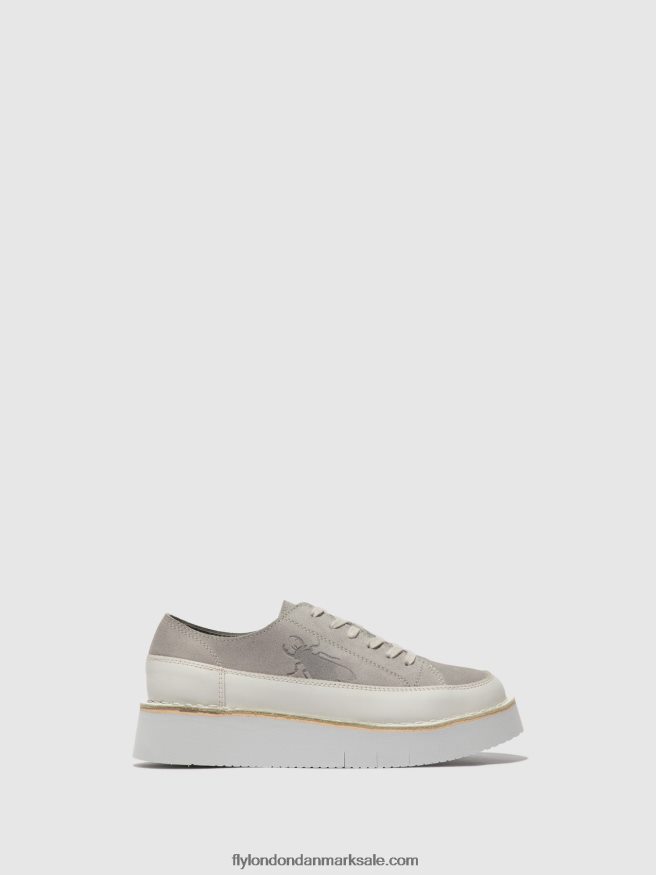 Fly London Kvinder snøresko cuda099 X84ZLZ723 offwhite/sky