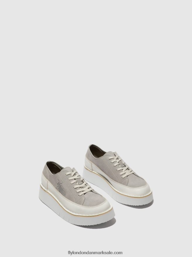 Fly London Kvinder snøresko cuda099 X84ZLZ723 offwhite/sky