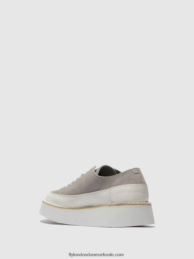 Fly London Kvinder snøresko cuda099 X84ZLZ723 offwhite/sky