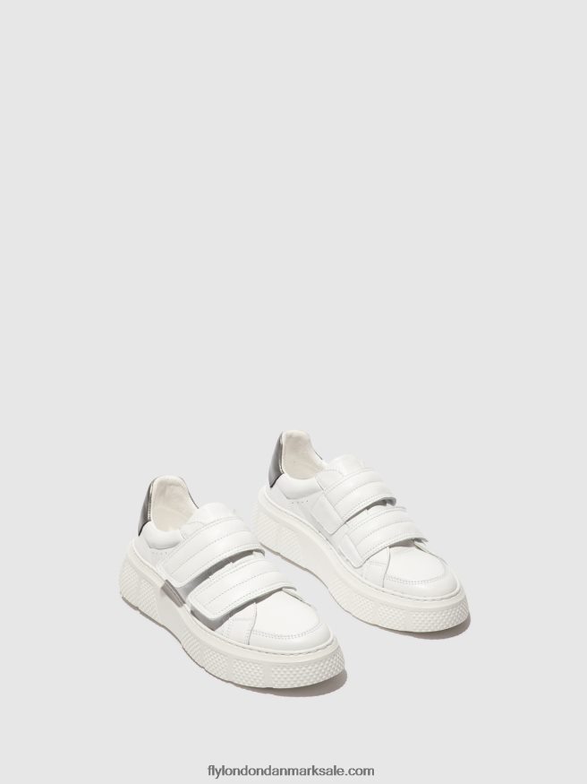 Fly London Kvinder velcro sneakers edda513 X84ZLZ756 hvid