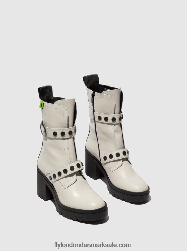 Fly London Kvinder ankelstøvler med lynlås tama888 X84ZLZ161 nausica offwhite