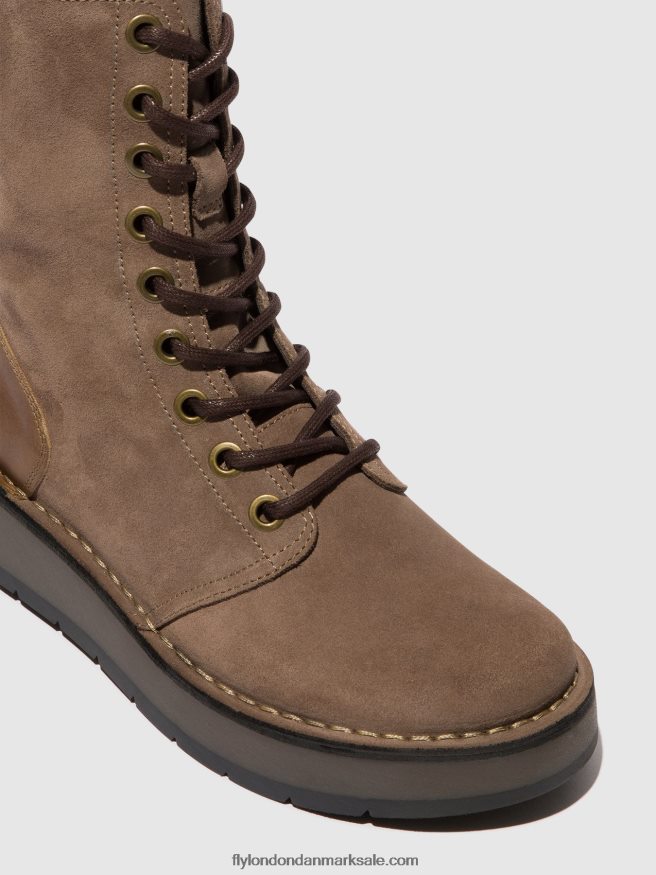 Fly London Kvinder ankelstøvler med snøre rami043 X84ZLZ20 taupe/kamel