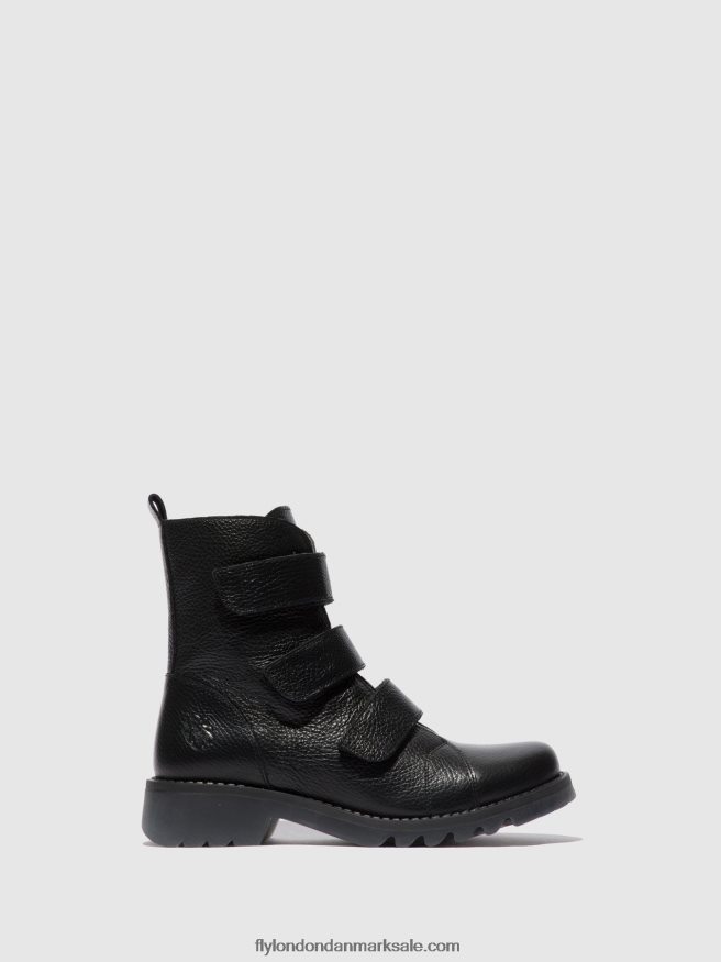 Fly London Kvinder ankelstøvler med velcro rach790 X84ZLZ189 rio sort
