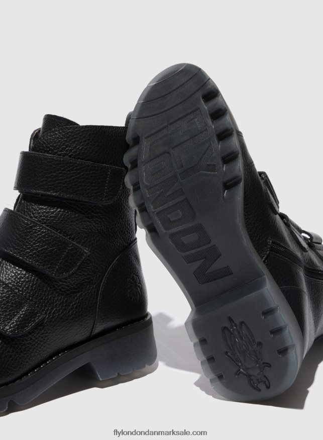 Fly London Kvinder ankelstøvler med velcro rach790 X84ZLZ189 rio sort