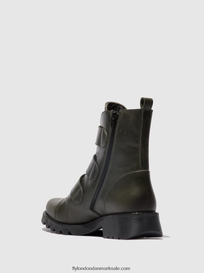 Fly London Kvinder ankelstøvler med velcro rach790 X84ZLZ76 diesel (sort sål)