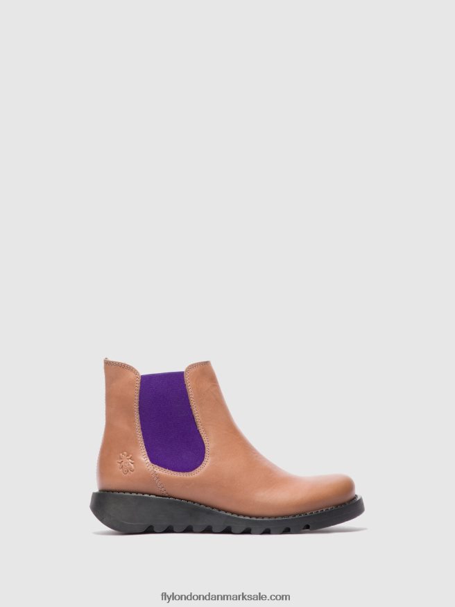 Fly London Kvinder chelsea ankelstøvler X84ZLZ177 salv tæppe rose (violet elastik)
