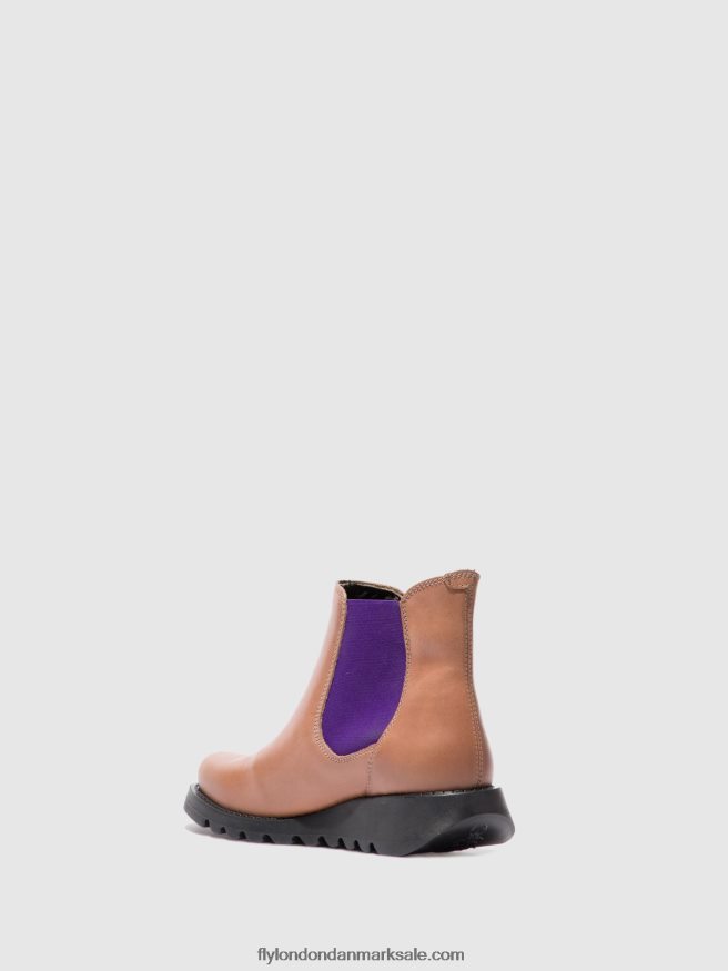 Fly London Kvinder chelsea ankelstøvler X84ZLZ177 salv tæppe rose (violet elastik)
