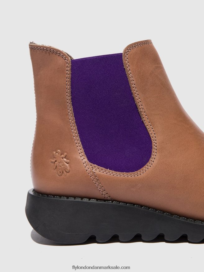 Fly London Kvinder chelsea ankelstøvler X84ZLZ177 salv tæppe rose (violet elastik)