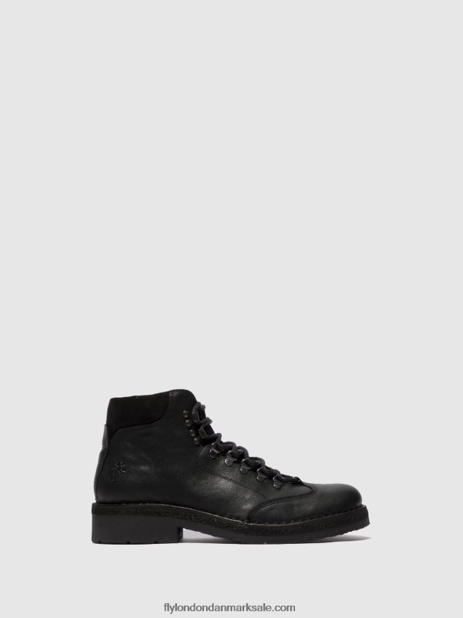 Fly London Mænd ankelstøvler med snøre reus075 X84ZLZ808 bio/oliesuede (vegetabilsk) sort